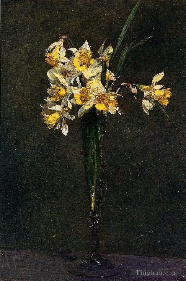 Henri Fantin-Latour Ölgemälde - Gelbe Blumen, auch Coucous genannt