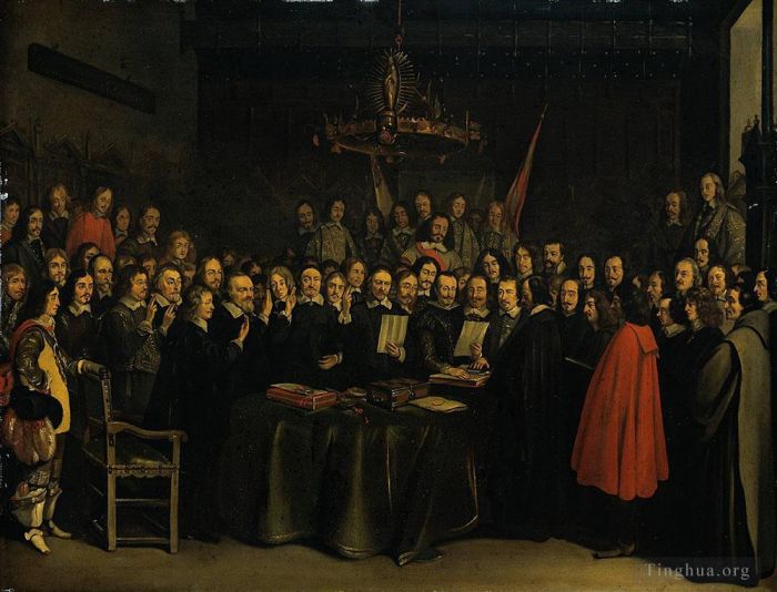 Filippino Lippi Ölgemälde - Borch II Gerard ter Die Ratifizierung des Vertrags von Münster 1. Mai 1648