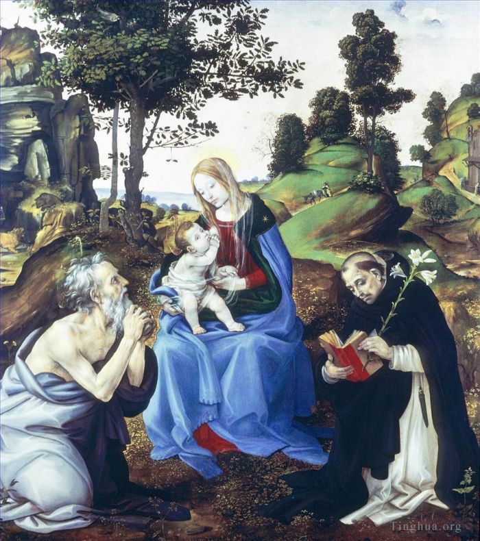 Filippino Lippi Ölgemälde - heilige Familie