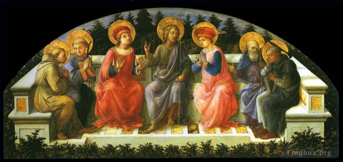 Filippino Lippi Ölgemälde - Sieben Heilige
