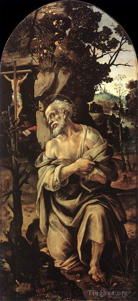 Filippino Lippi Ölgemälde - Hl. Hieronymus 1490er Jahre