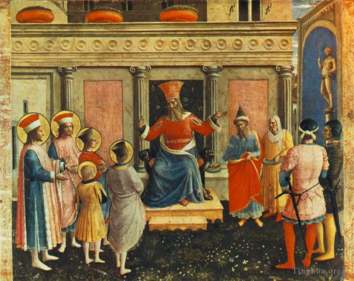 Fra Angelico Andere Malerei - Der heilige Cosmas und der heilige Damian vor Lisius
