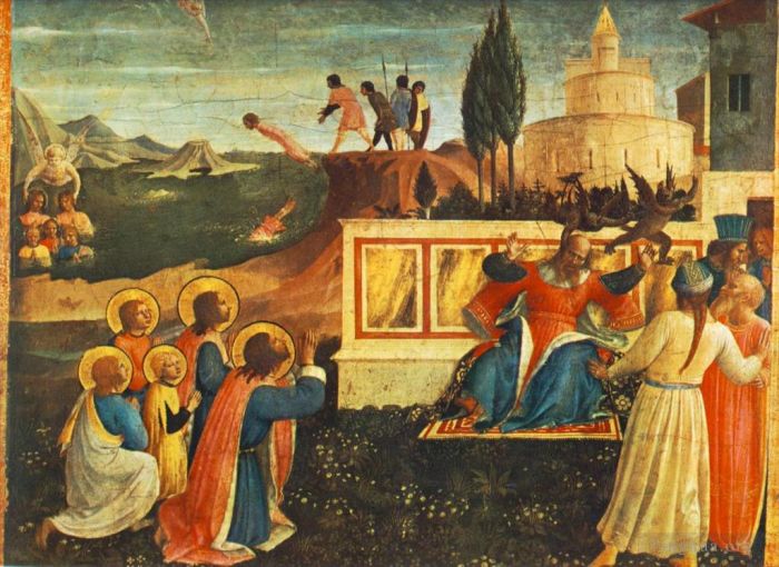 Fra Angelico Andere Malerei - Der heilige Cosmas und der heilige Damian werden verurteilt