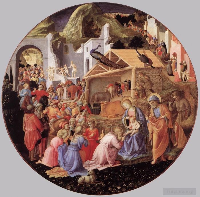Fra Angelico Andere Malerei - Die Anbetung der Heiligen Drei Könige