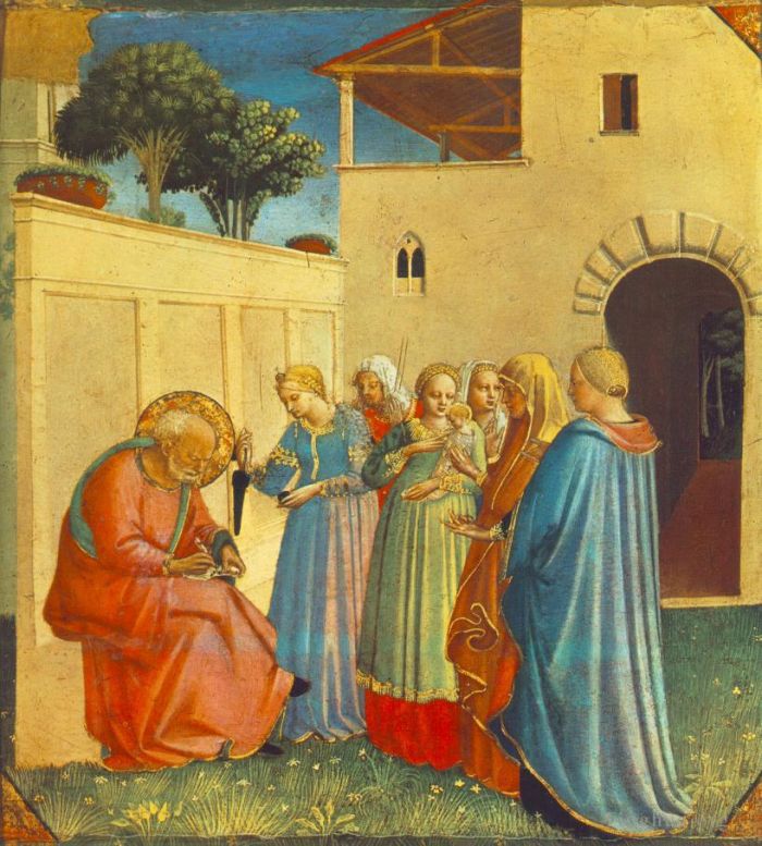 Fra Angelico Andere Malerei - Die Namensgebung des Heiligen Johannes des Täufers