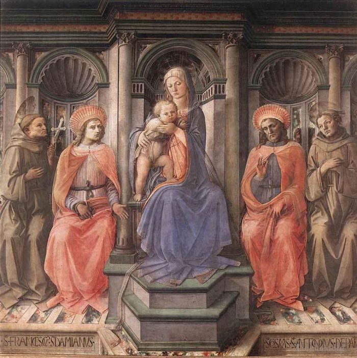 Fra Filippo Lippi Andere Malerei - Thronende Madonna mit Heiligen