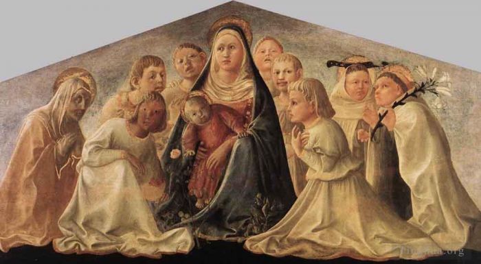 Fra Filippo Lippi Andere Malerei - Madonna der Demut Trivulzio Madonna