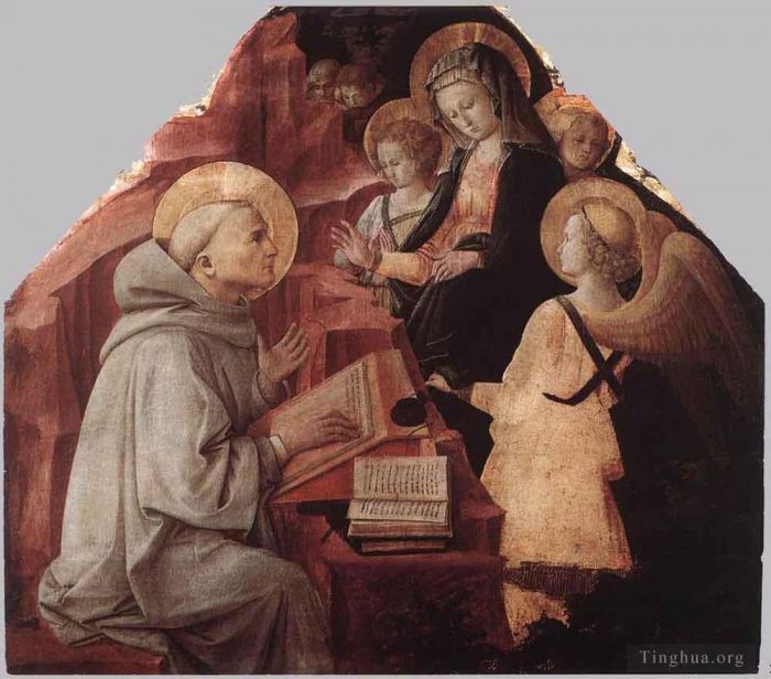 Fra Filippo Lippi Andere Malerei - Die Jungfrau erscheint dem heiligen Bernhard