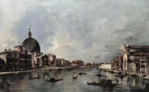 Francesco Guardi Werk - Der Canal Grande mit San Simeone Piccolo und Santa Lucia