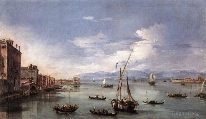 Francesco Guardi Ölgemälde - Die Lagune aus der Fondamenta Nuove