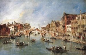 Francesco Guardi Werk - Die Drei-Bogen-Brücke in Cannaregio
