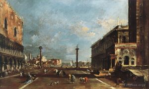 Francesco Guardi Werk - Blick auf die Piazzetta San Marco in Richtung San Giogio Maggiore