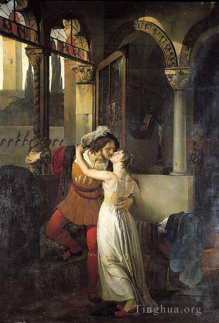 Francesco Hayez Ölgemälde - Der letzte Kuss von Romeo und Julia