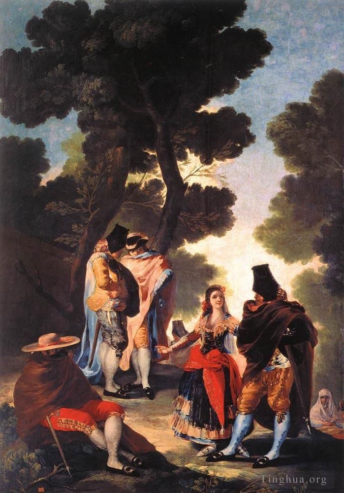 Francisco Goya Ölgemälde - Ein Spaziergang in Andalusien