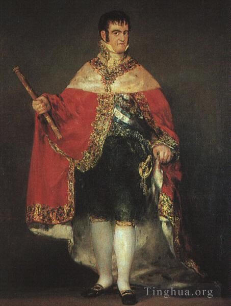 Francisco Goya Ölgemälde - Ferdinand 7in seinen Staatsgewändern