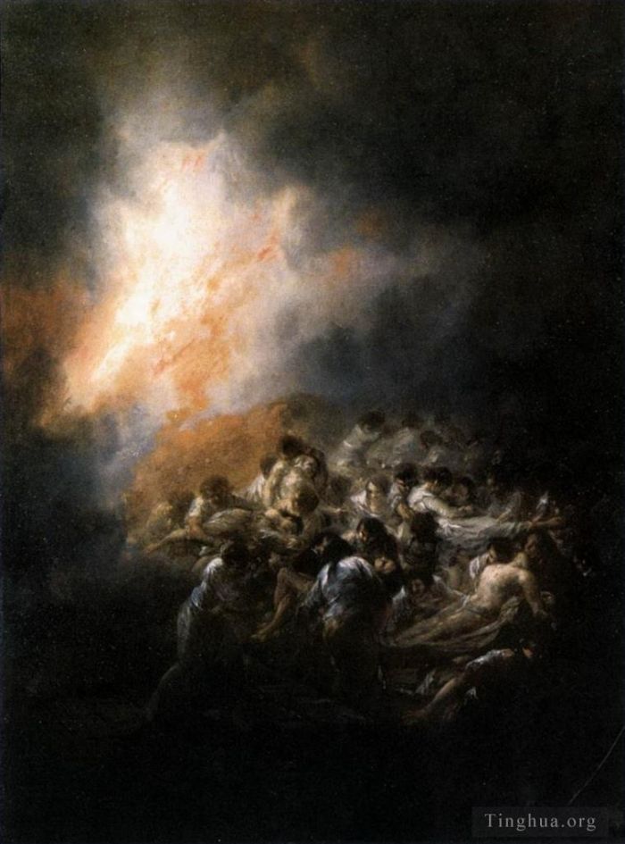 Francisco Goya Ölgemälde - Feuer in der Nacht