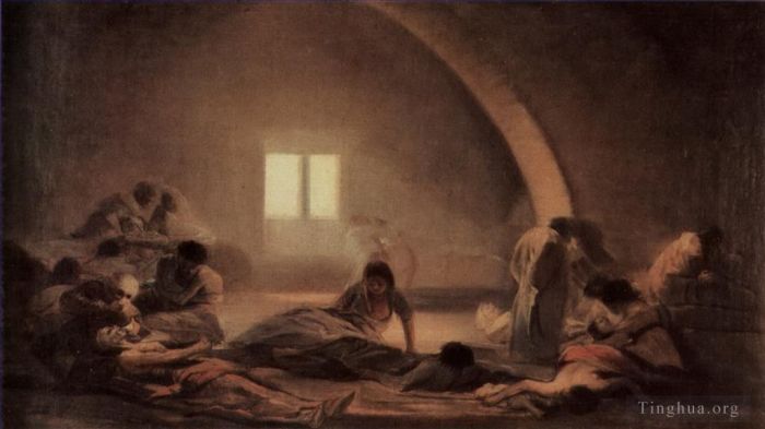 Francisco Goya Ölgemälde - Pestkrankenhaus