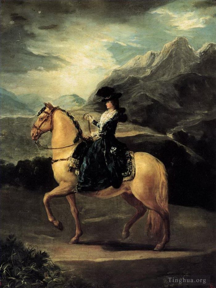 Francisco Goya Ölgemälde - Porträt von Maria Teresa de Vallabriga zu Pferd