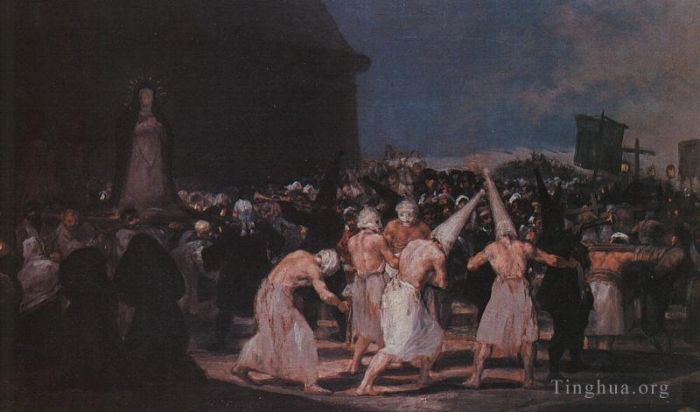 Francisco Goya Ölgemälde - Prozession der Flagellanten am Karfreitag