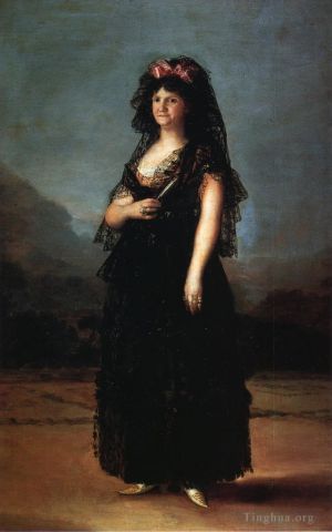 Francisco Goya Werk - Königin Maria Luisa trägt eine Mantilla
