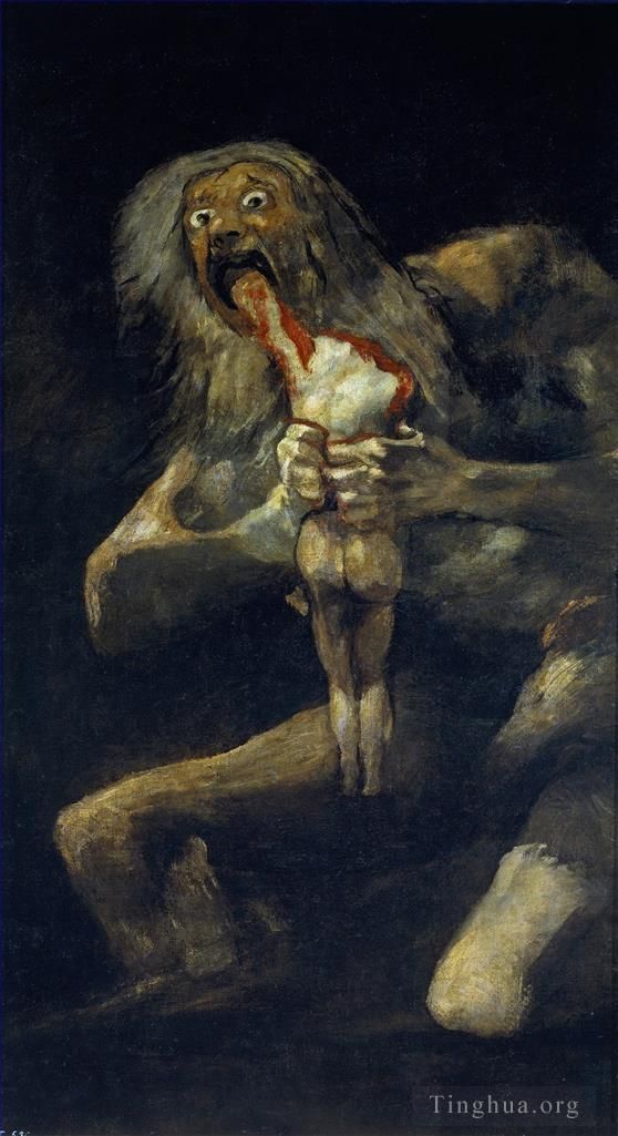 Francisco Goya Ölgemälde - Saturn verschlingt seinen Sohn