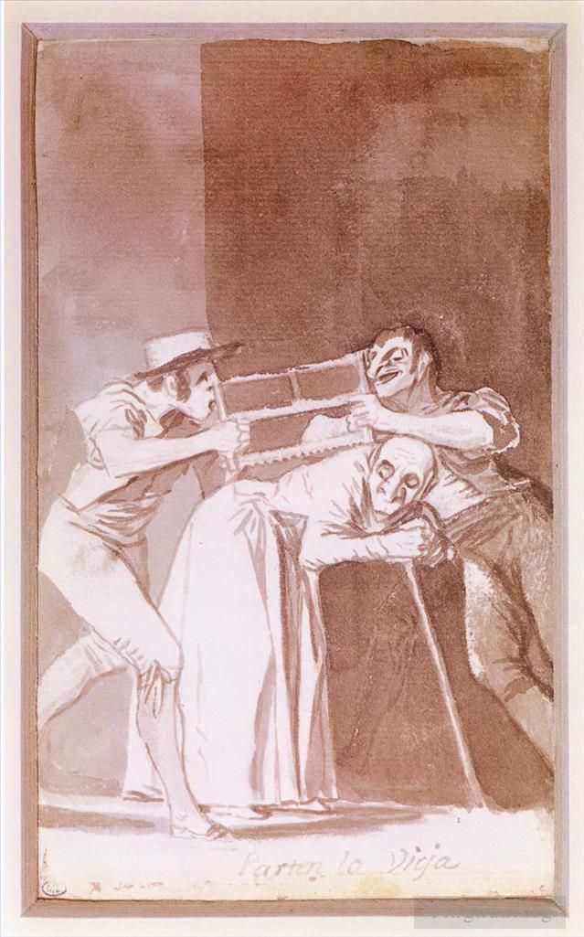 Francisco Goya Ölgemälde - Die alte Frau teilen