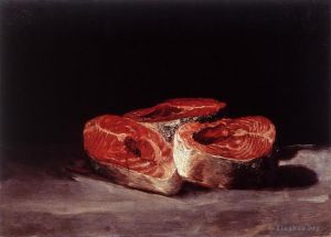 Francisco Goya Werk - Stillleben mit drei Lachssteaks