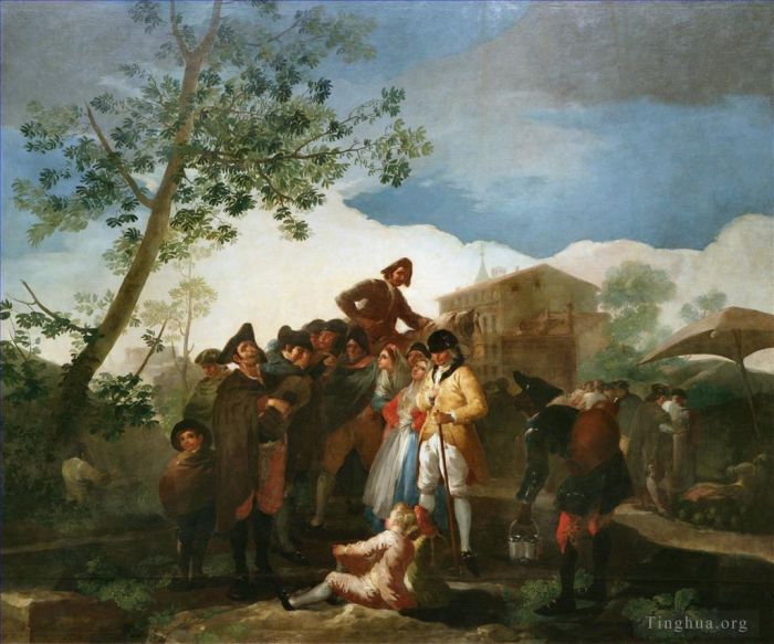 Francisco Goya Ölgemälde - Der blinde Gitarrist