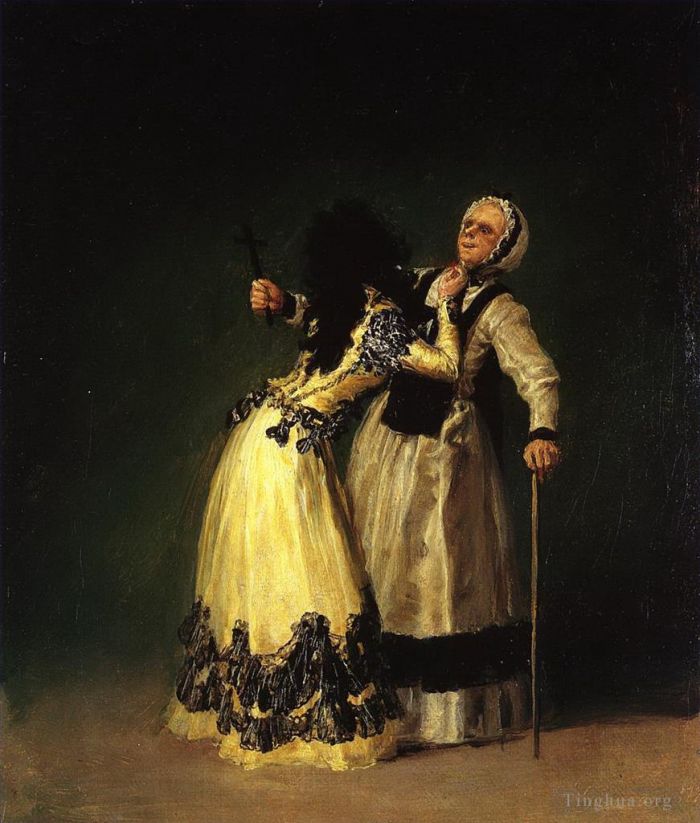 Francisco Goya Ölgemälde - Die Herzogin von Alba und ihre Duenna