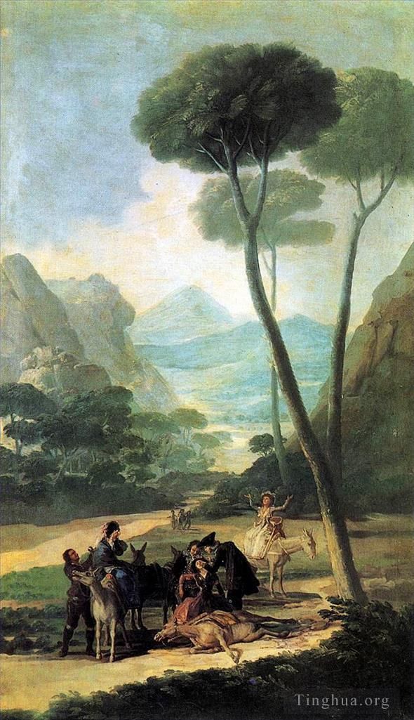 Francisco Goya Ölgemälde - Der Sturz oder der Unfall