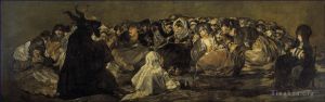 Francisco Goya Werk - Der große Ziegenbock oder Hexensabbat gelb