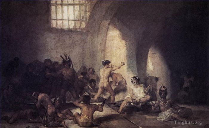 Francisco Goya Ölgemälde - Das Irrenhaus