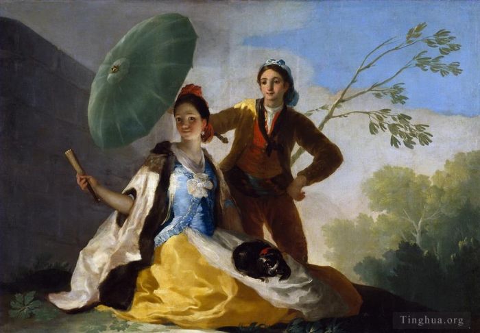 Francisco Goya Ölgemälde - Der Sonnenschirm
