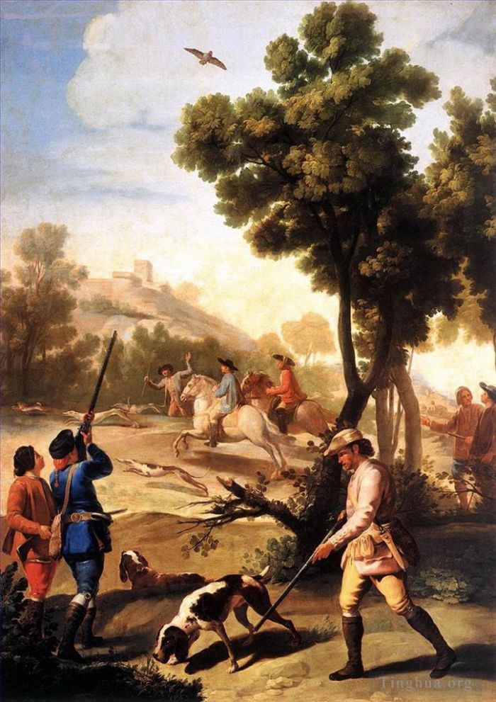 Francisco Goya Ölgemälde - Das Wachtelschießen