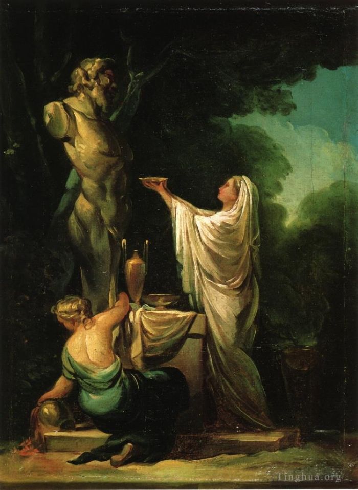 Francisco Goya Ölgemälde - Das Opfer für Priapus