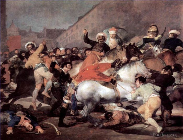Francisco Goya Ölgemälde - Der 2. Mai 1808 gelb