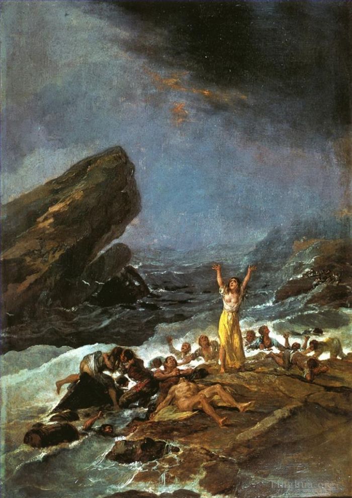 Francisco Goya Ölgemälde - Der Schiffbruch