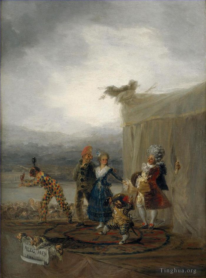 Francisco Goya Ölgemälde - Die flanierenden Spieler
