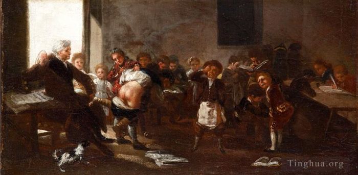 Francisco Goya Ölgemälde - Die Schulszene