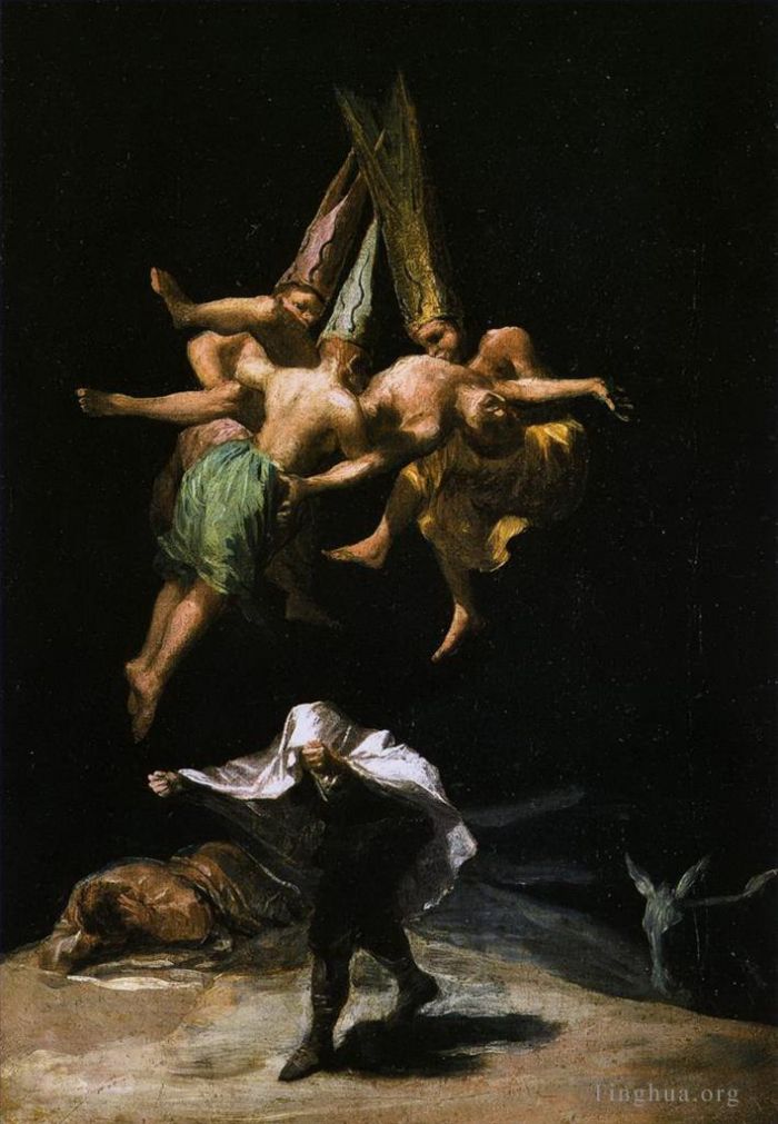 Francisco Goya Ölgemälde - Hexen in der Luft