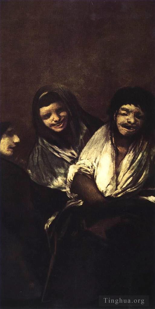 Francisco Goya Ölgemälde - Junge Leute lachen