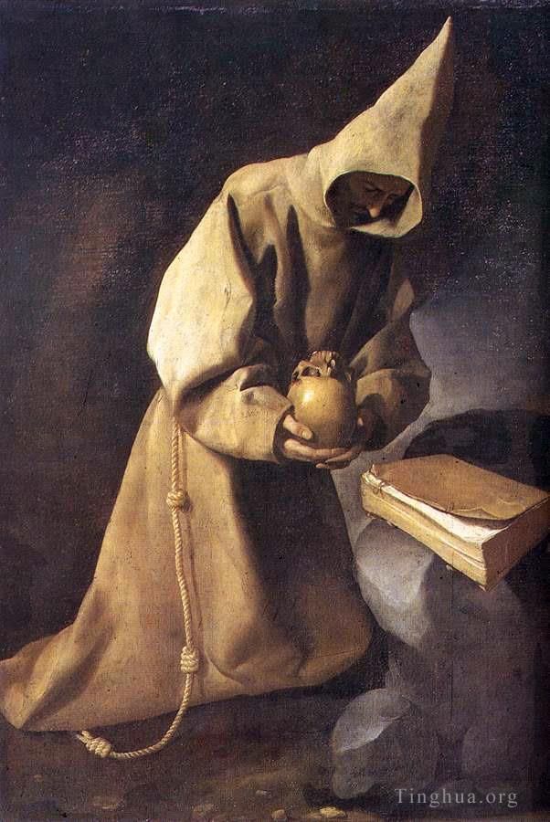 Francisco de Zurbaran Ölgemälde - Meditation des Heiligen Franziskus