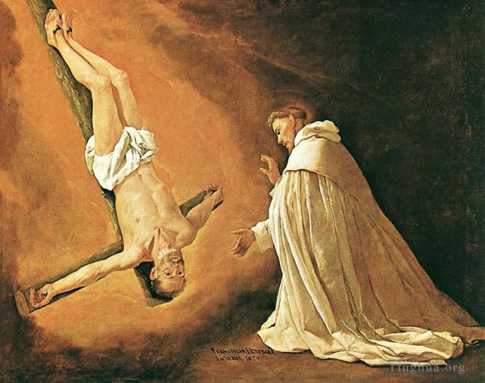 Francisco de Zurbaran Ölgemälde - Die Erscheinung des Apostels Petrus beim heiligen Petrus von Nolasco