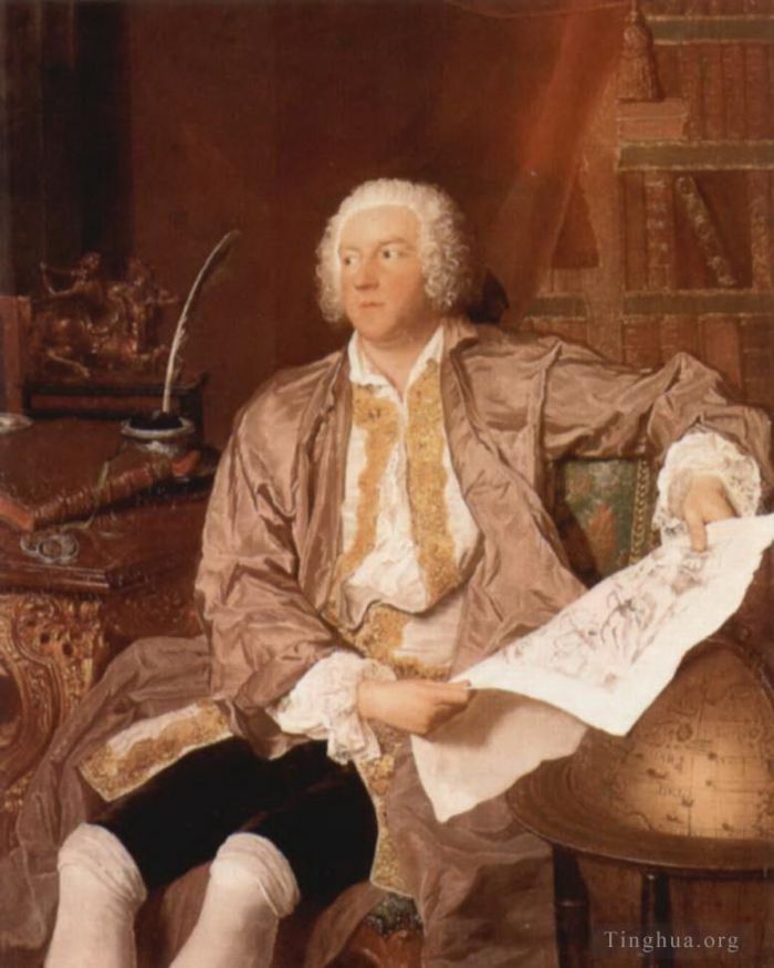 Francois Boucher Ölgemälde - Porträt von Carl Gustaf Tessin