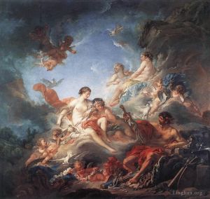 Francois Boucher Werk - Vulkan überreicht Venus Waffen für Aeneas