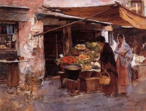 Frank Duveneck Werk - Venezianischer Obstmarkt
