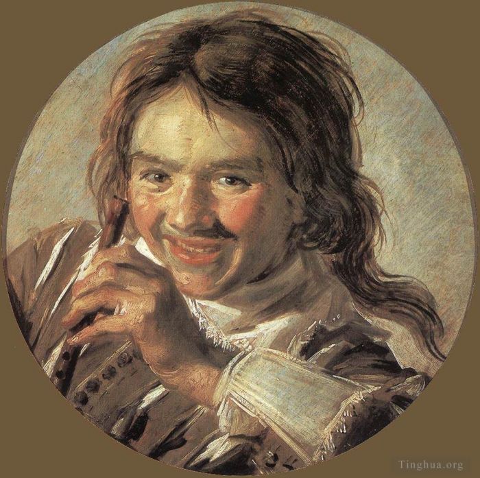 Frans Hals Ölgemälde - Junge hält eine Flöte