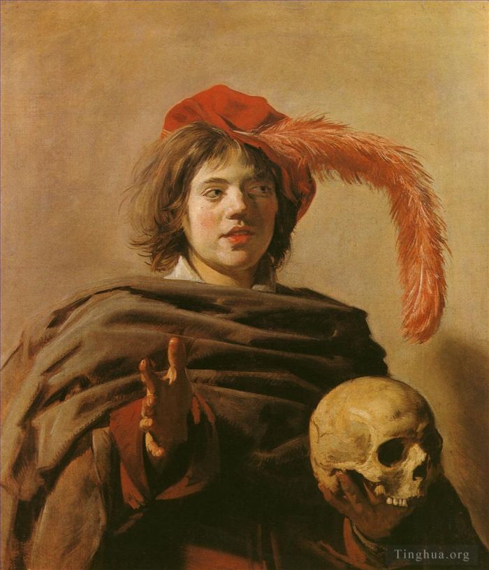 Frans Hals Ölgemälde - Junge mit einem Totenkopf