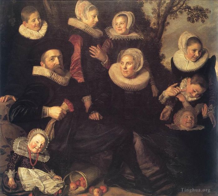 Frans Hals Ölgemälde - Familienporträt in einer Landschaft