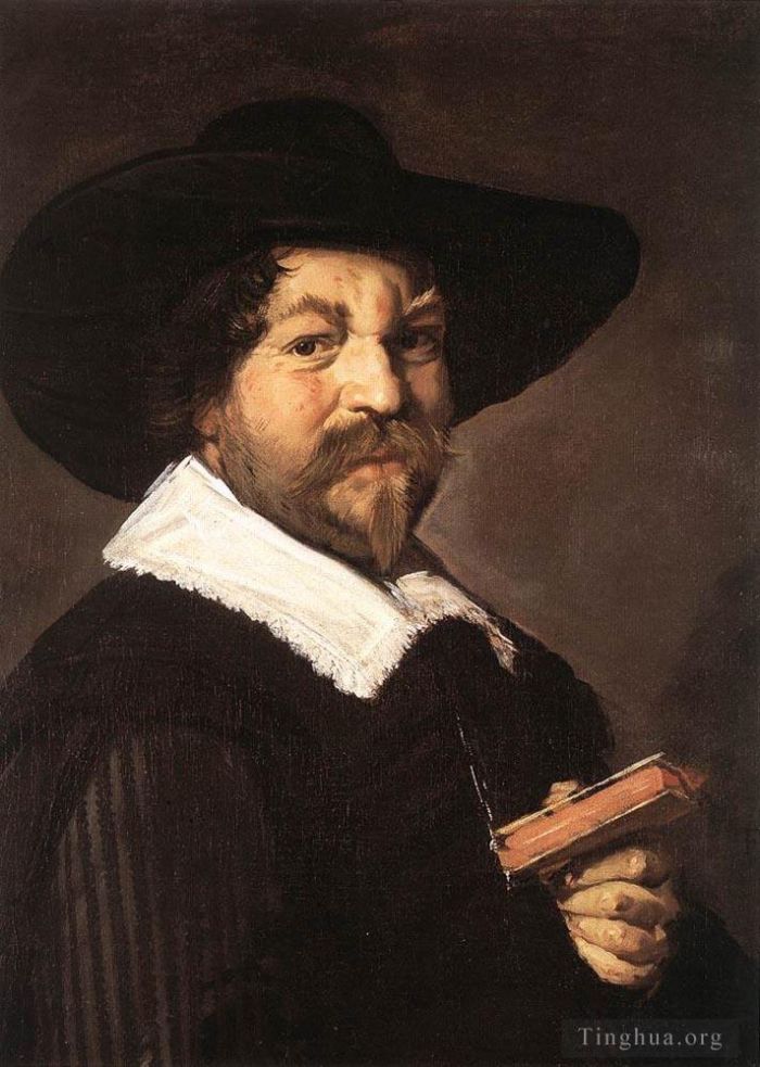 Frans Hals Ölgemälde - Porträt Eines Mannes, Der Ein Buch Hält